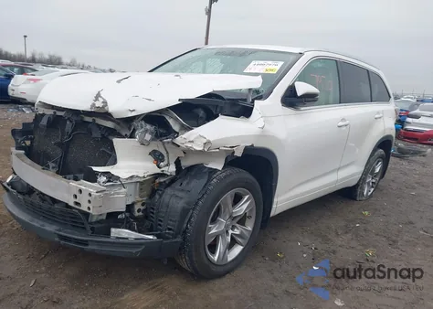 2014 Toyota Highlander Limited V6 z USA, uszkodzony, nr VIN 5TDDKRFH2ES029016